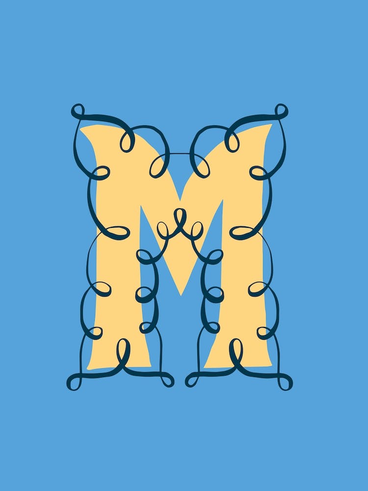 Letter M Typographic