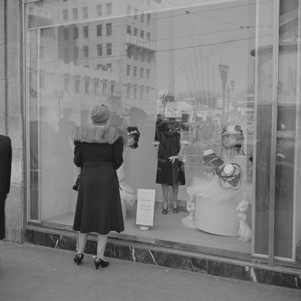 Los Angeles, California, Window Shopping By Russell Lee