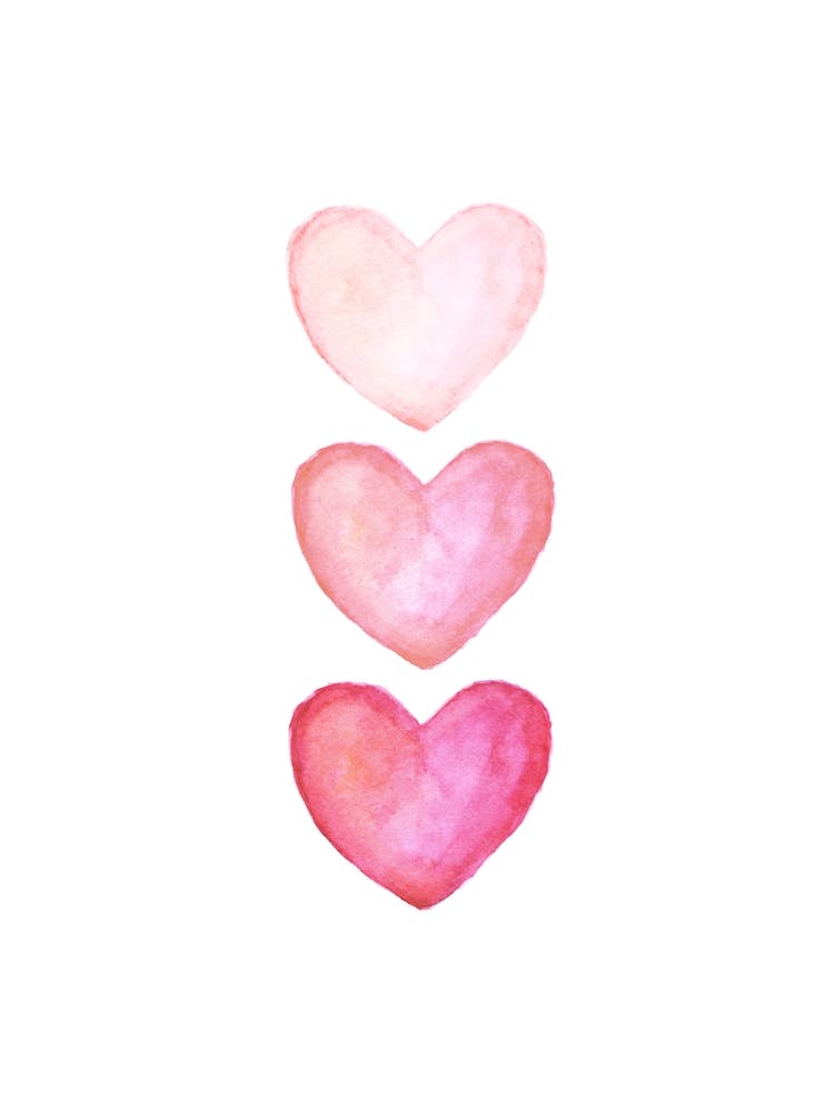 Three Pink Hearts