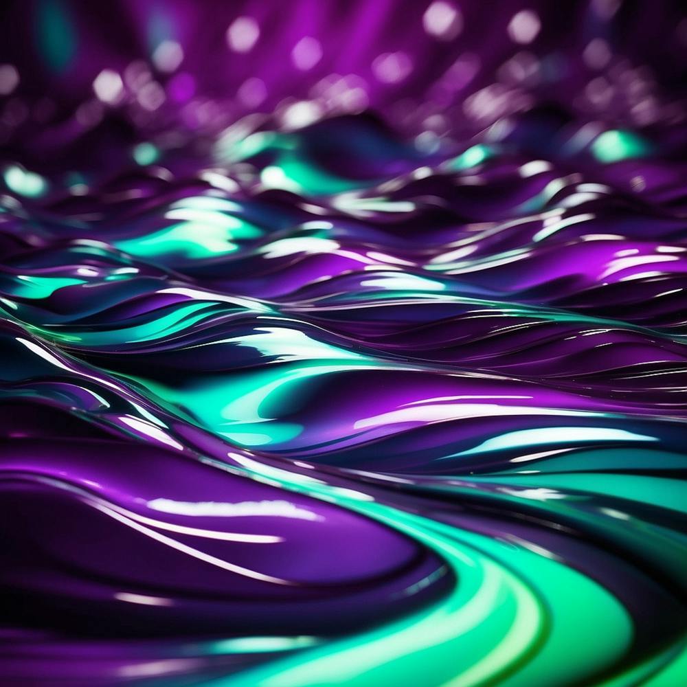 Abstract Purple And Green Wave