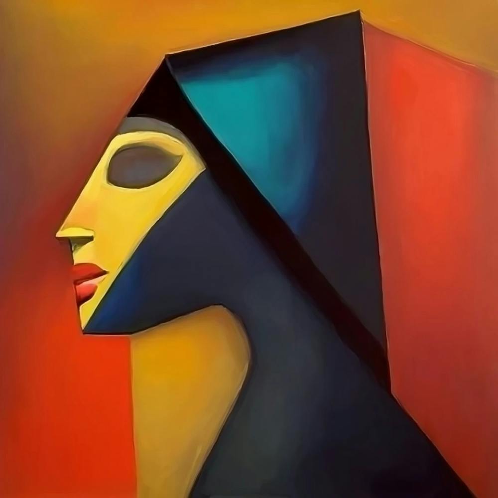 Abstract Painting, Red Color