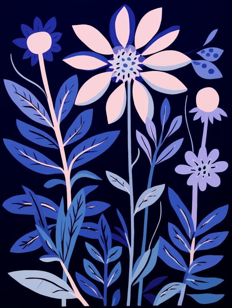 Blue Flower Illustration Edelweiss 4