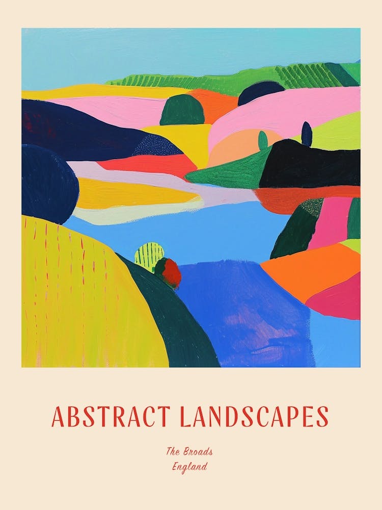 Colourful Abstract The Broads England 2 Poster