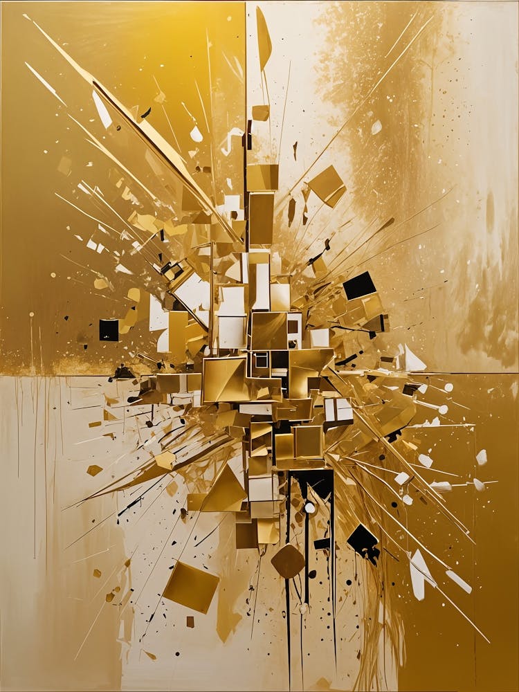 Abstract Gold Burst no2