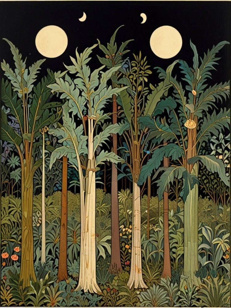 William Morris Jungle At Night 1