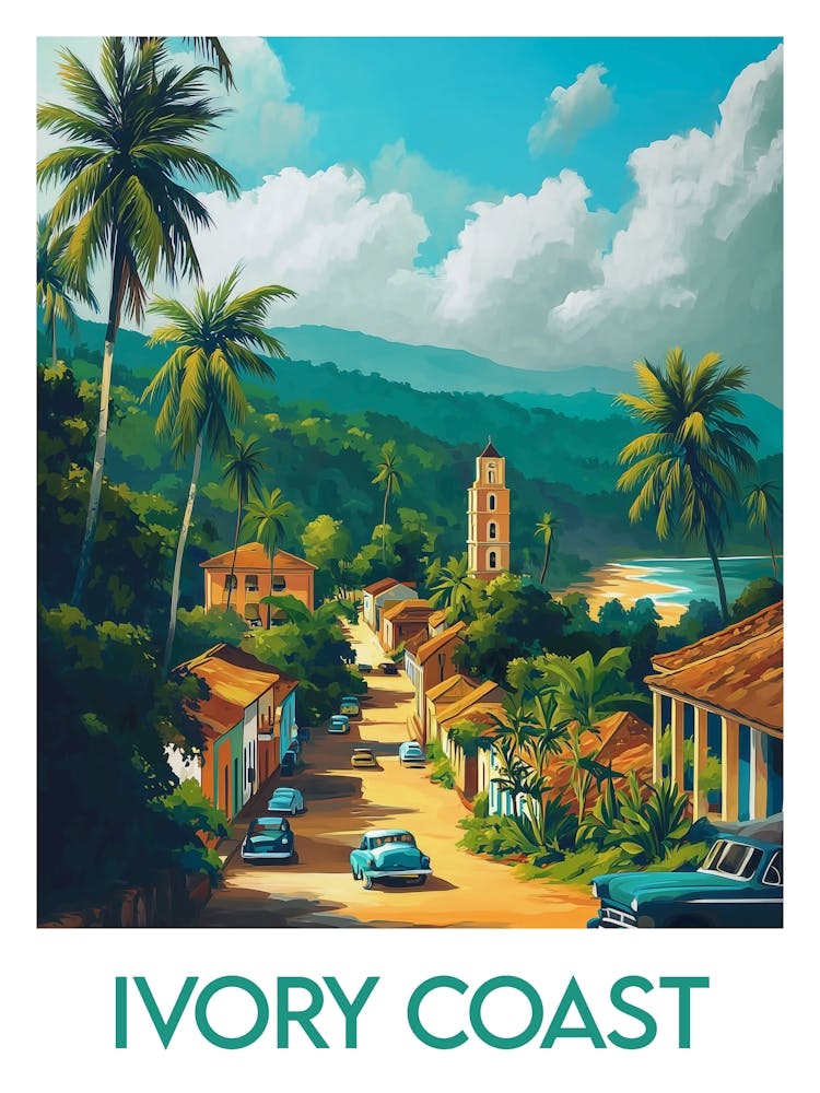 Affiche de voyage Côte d'Ivoire 1