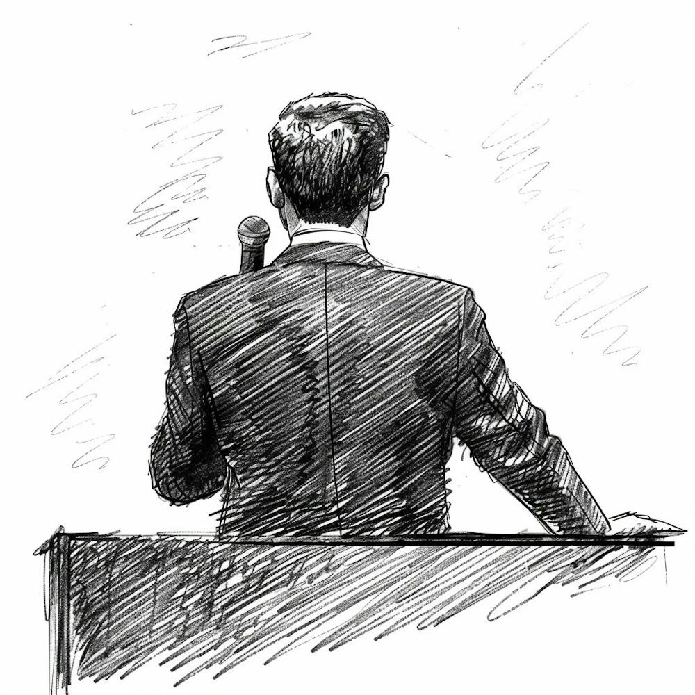 Man Giving A Speech 2