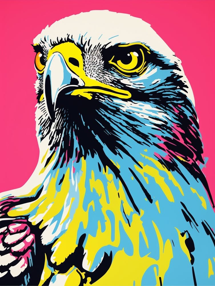 Andy Warhol Style Bird Hawk 3