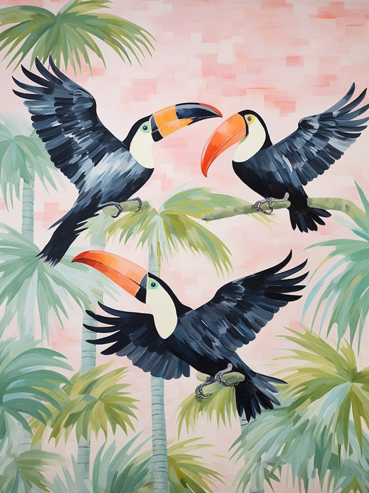 Vintage Japanese Inspired Bird Print Toucan 2