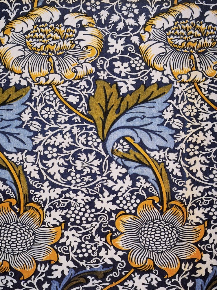 Indigo Printed Textile, William Morris