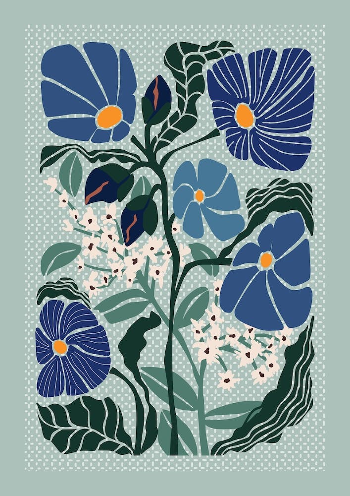 Klimts Would Love These Flowers Light Blue