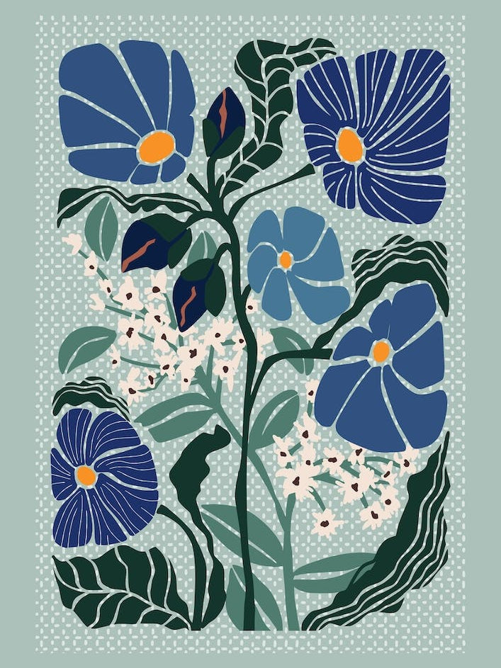 Klimts Would Love These Flowers Light Blue