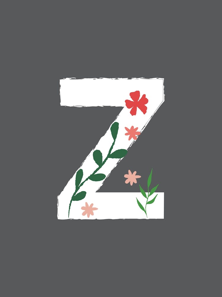 Bedroom Decor White Floral Letters 26