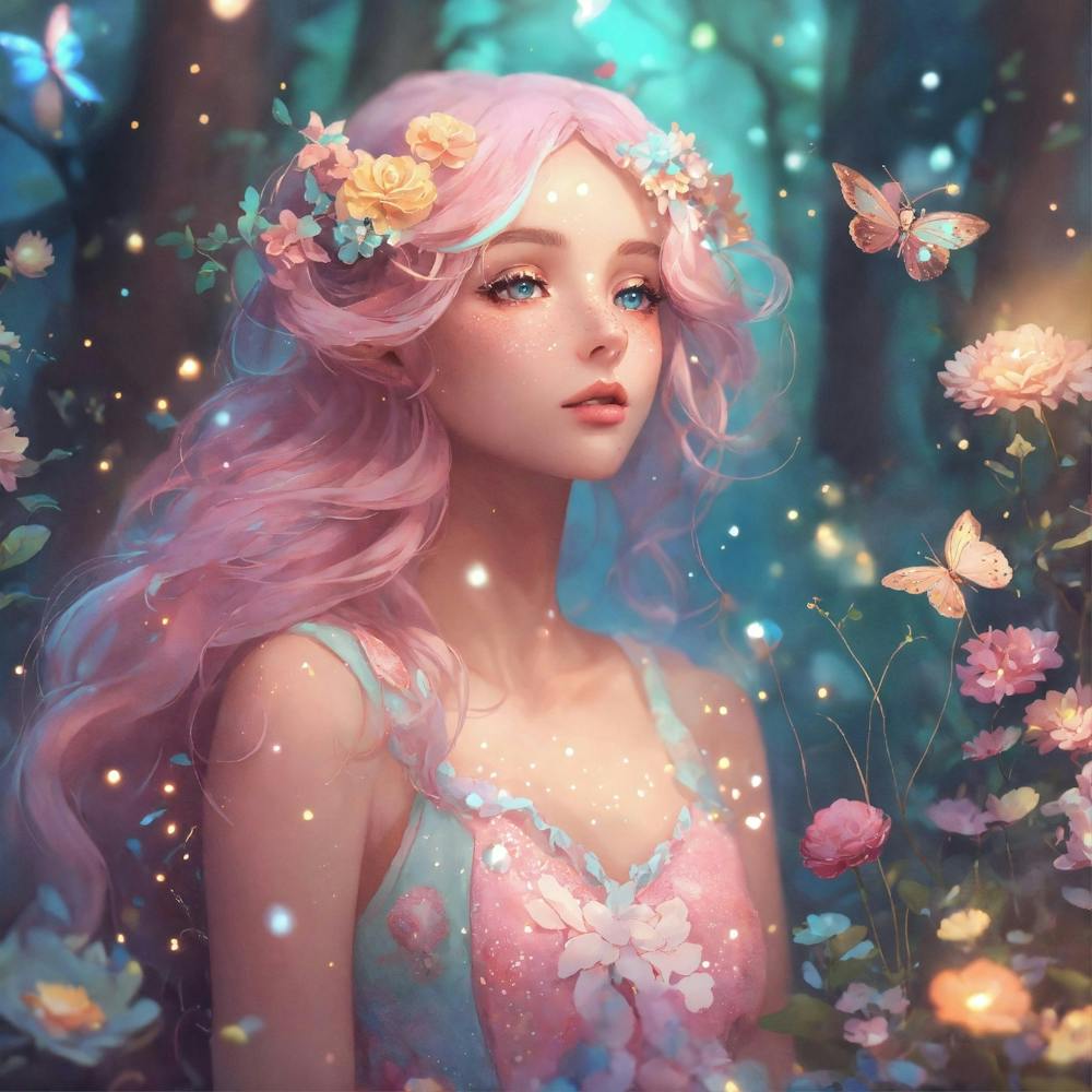 Fairy Girl In The Forest
