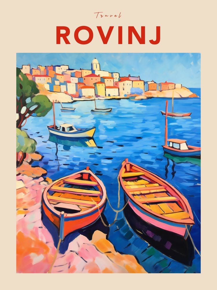 Rovinj Croatia Fauvist Travel Poster