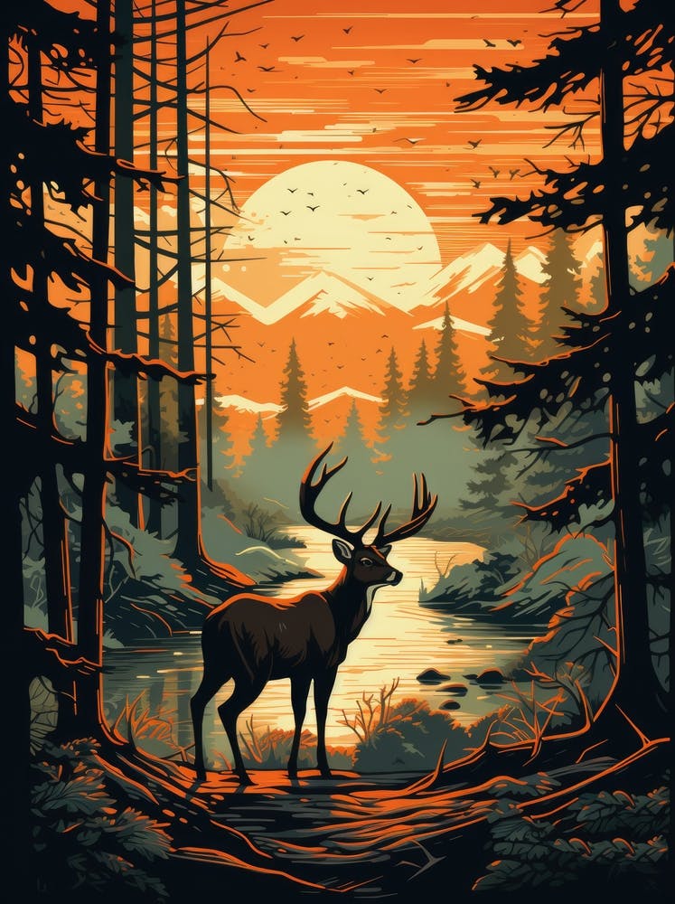 Deer In The Forest 6