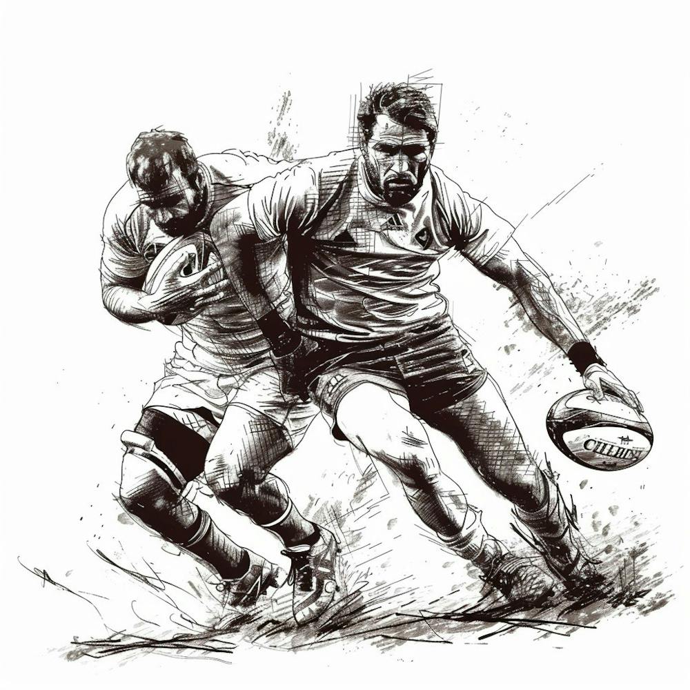 Rugby Players Running 3