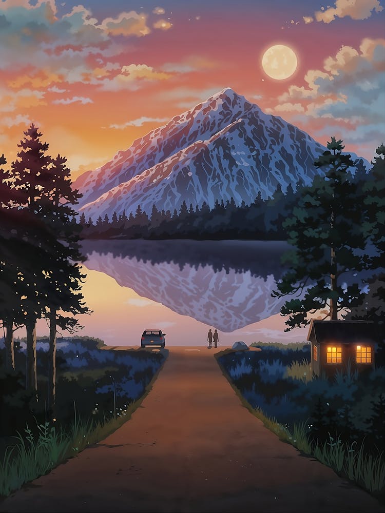 Moonlit Mountain Retreat, Lofi Style!