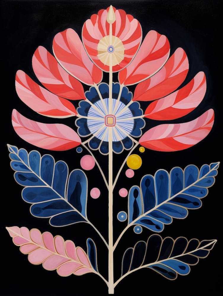 Cineraria 4 Hilma Af Klint Inspired Flower Illustration