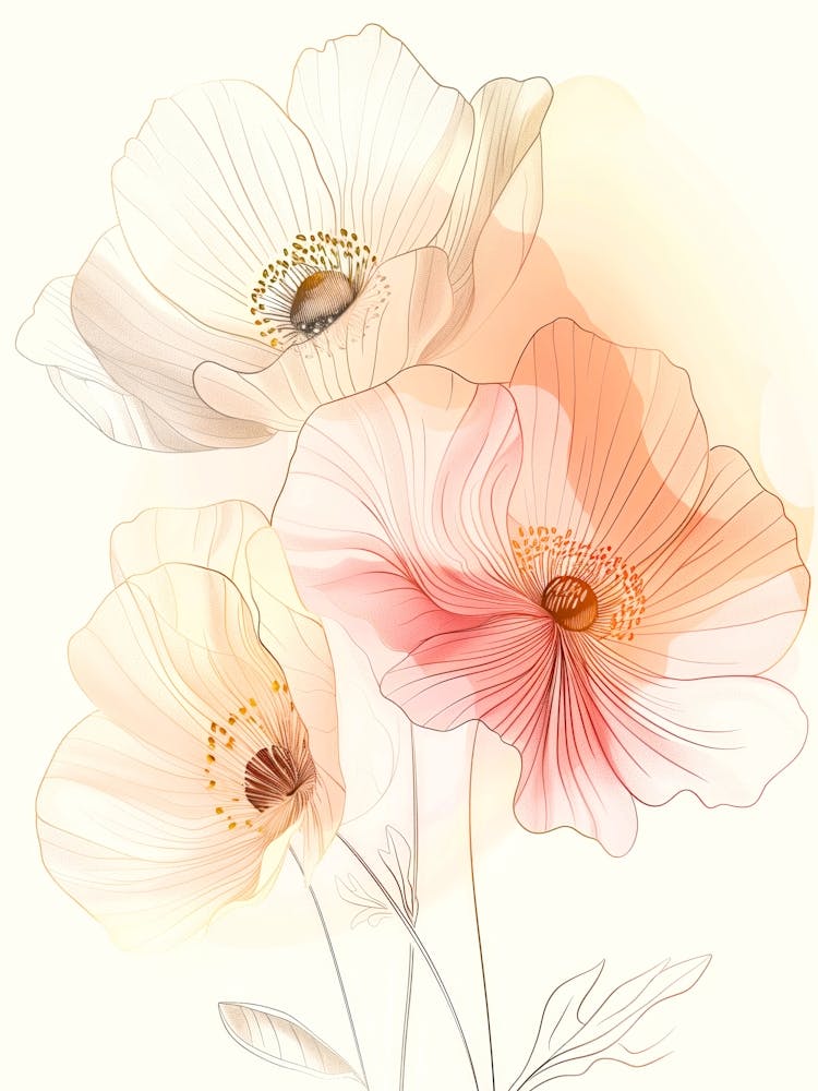 Watercolor Flowers nature art