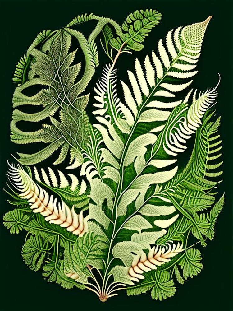 Bracken Fern Wildflower Vintage Botanical 2