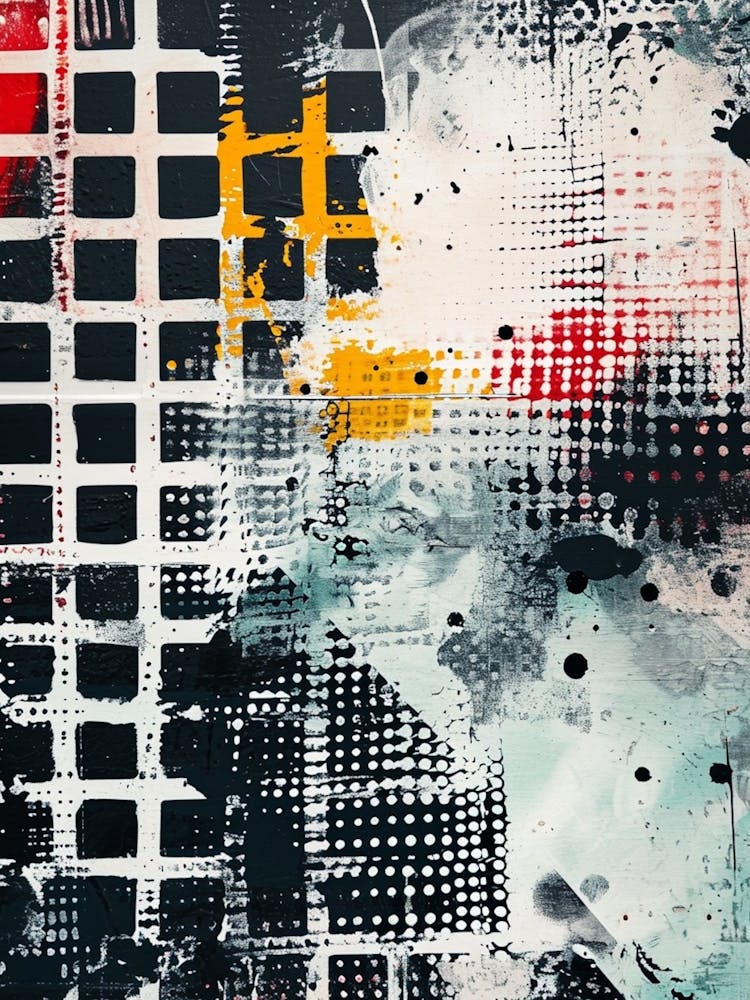 Abstract Kitsch Black & White Pattern 1