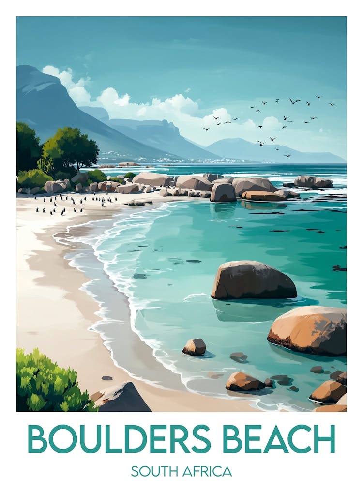 Affiche de voyage Boulders Beach