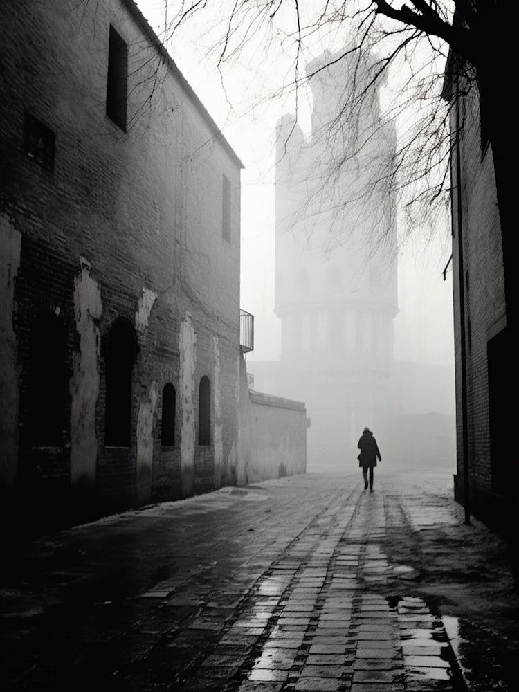 Ferrara, Italie, Photographie Analogique Noir et Blanc 3