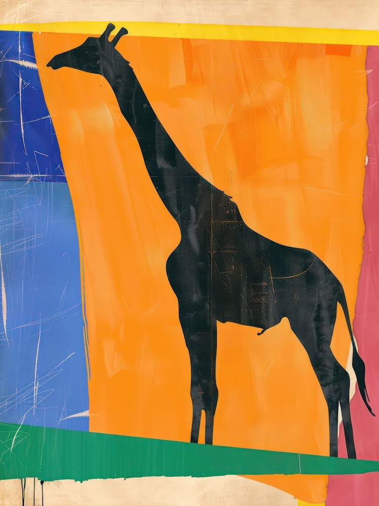 Giraffe 3 Cut Out Collage