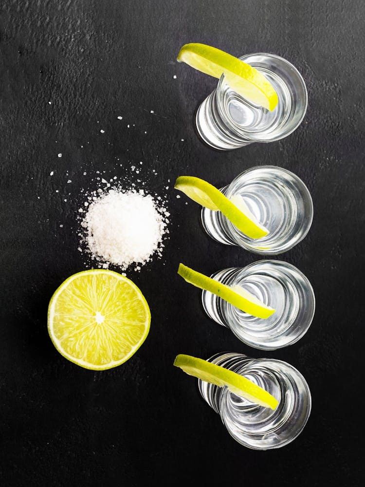 Tequila, salt and lime — Food kitchen poster/blackboard, photo art