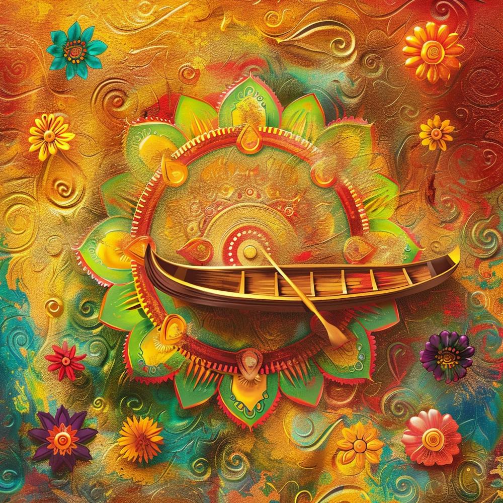 Onam Inspired Banner Texture With Rangoli Design 1718