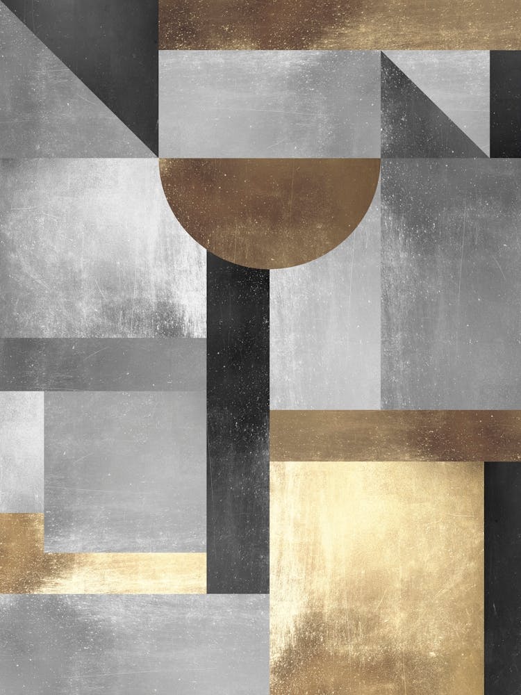 Gold and metal geometry 10