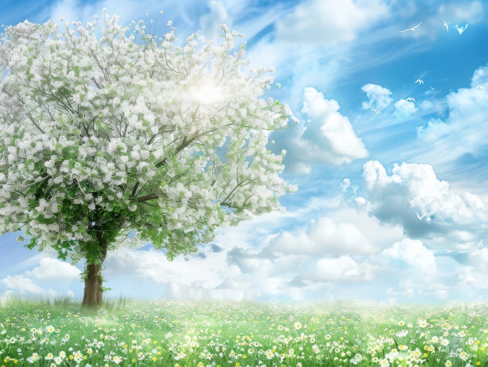 Apple Tree In The Meadow