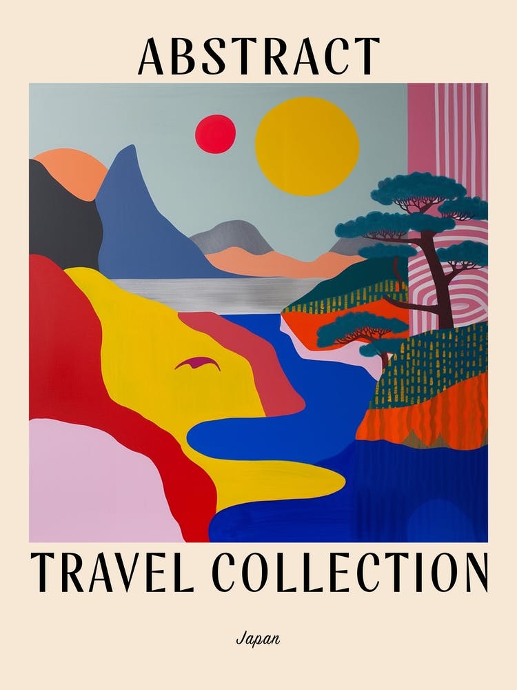Abstract Travel Collection Poster Japan 2