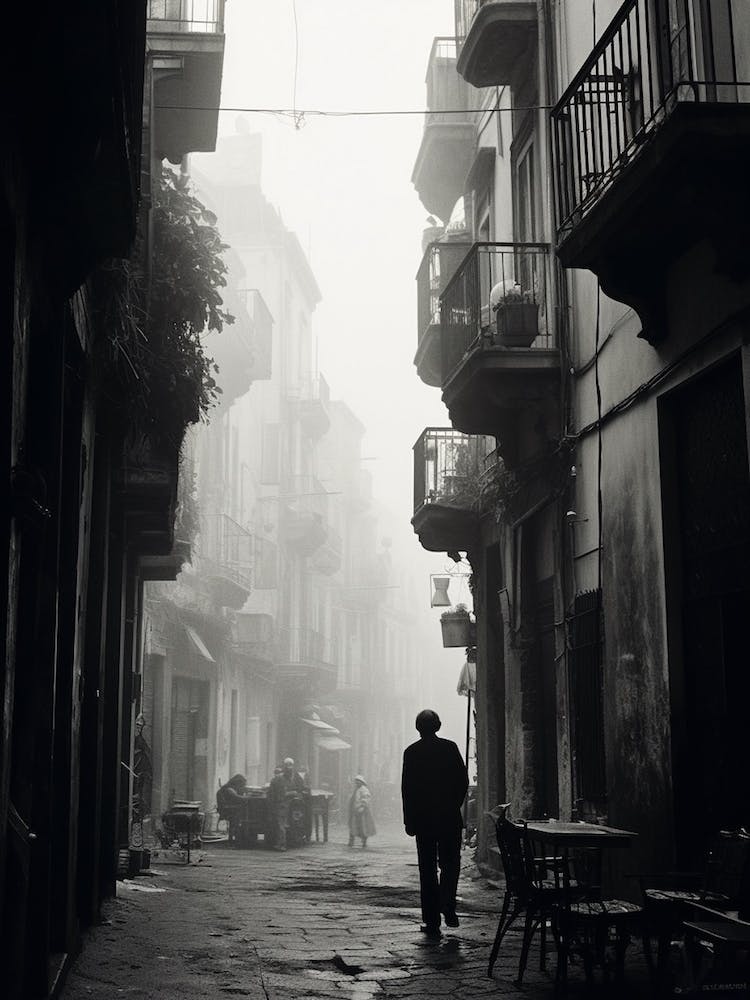 Naples, Italy, Mediterranean Black And White Photography Analogue 2