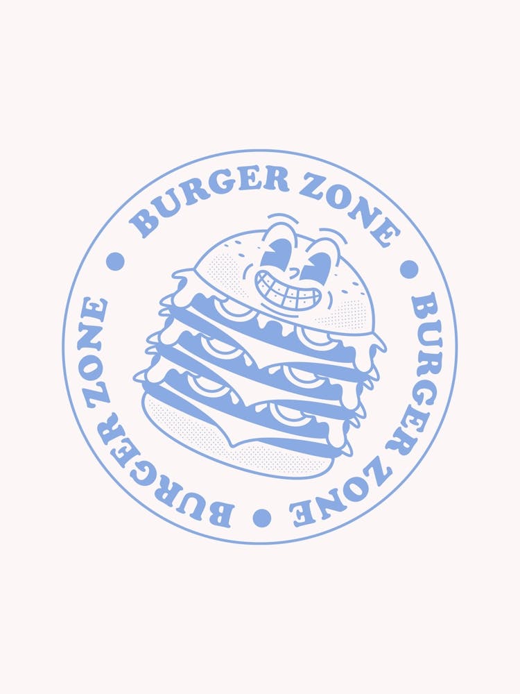 Art Mural Rétro Décor Vintage Art Imprimable Dessin Animé Rétro Art Mural Rétro Vintage Burger Zone Affiche Rétro Tendance