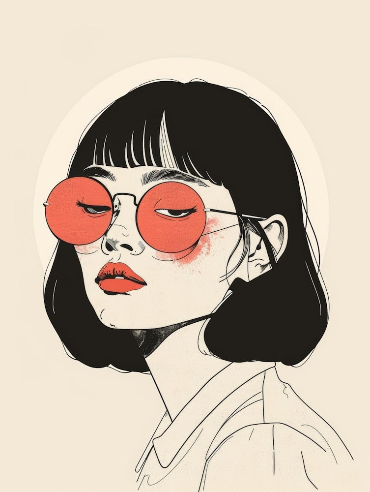 Asian Girl With Sunglasses 2