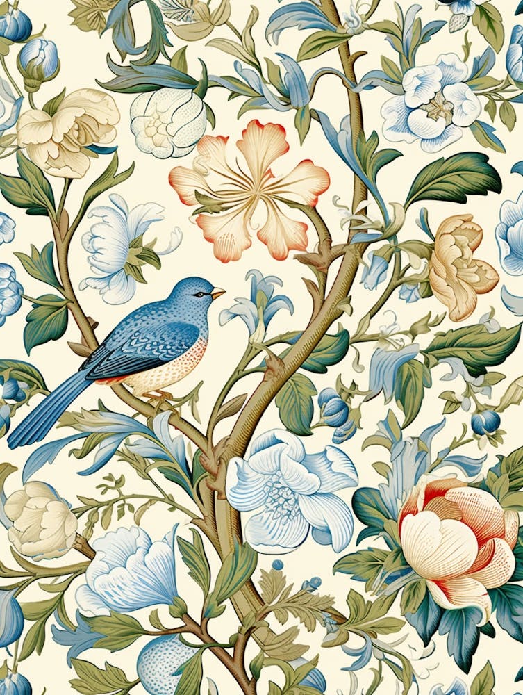 Blue Bird On A Branch