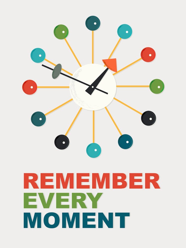 George Nelson Clock Art with Quote