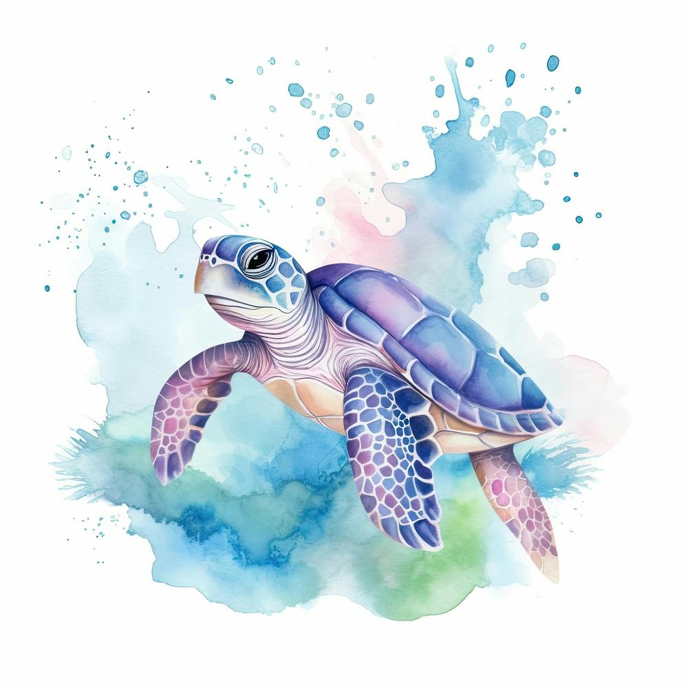 Baby Sea Turtle Watercolour 9