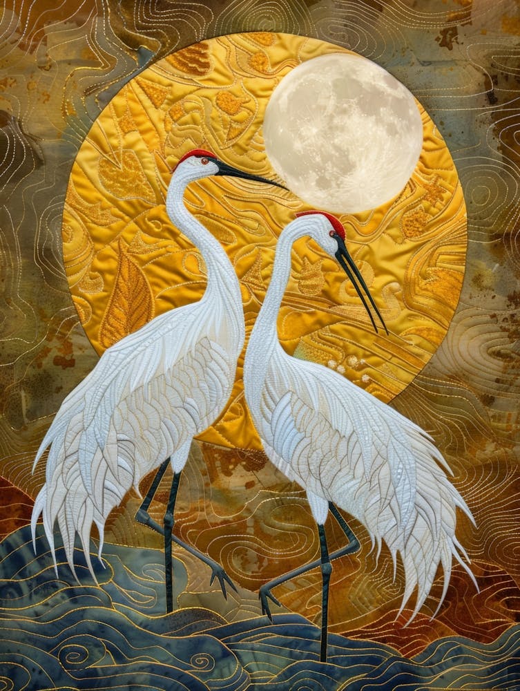 Cranes In The Moonlight 1