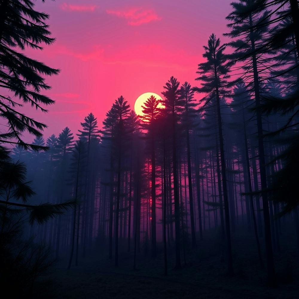 Sunset In The Forest 13