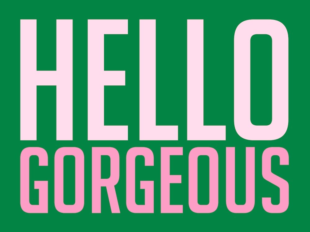 Hello Gorgeous Hallway Pink and Green