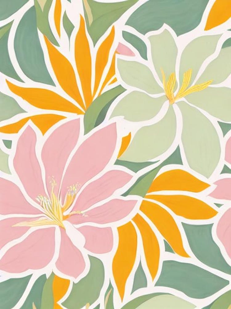 Bird Of Paradise Pastel Floral 2 Flower