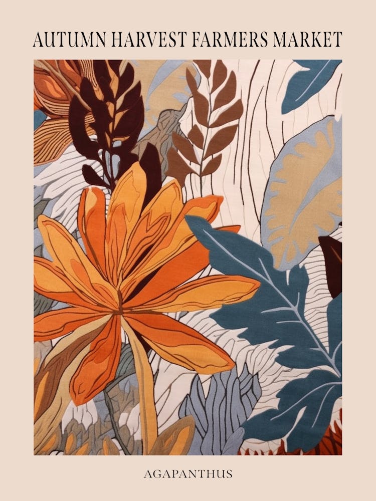 Fall Botanicals Agapanthus 1 Poster