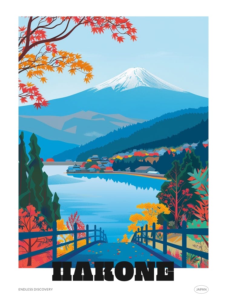 Hakone Japan 2 Colourful Travel Poster