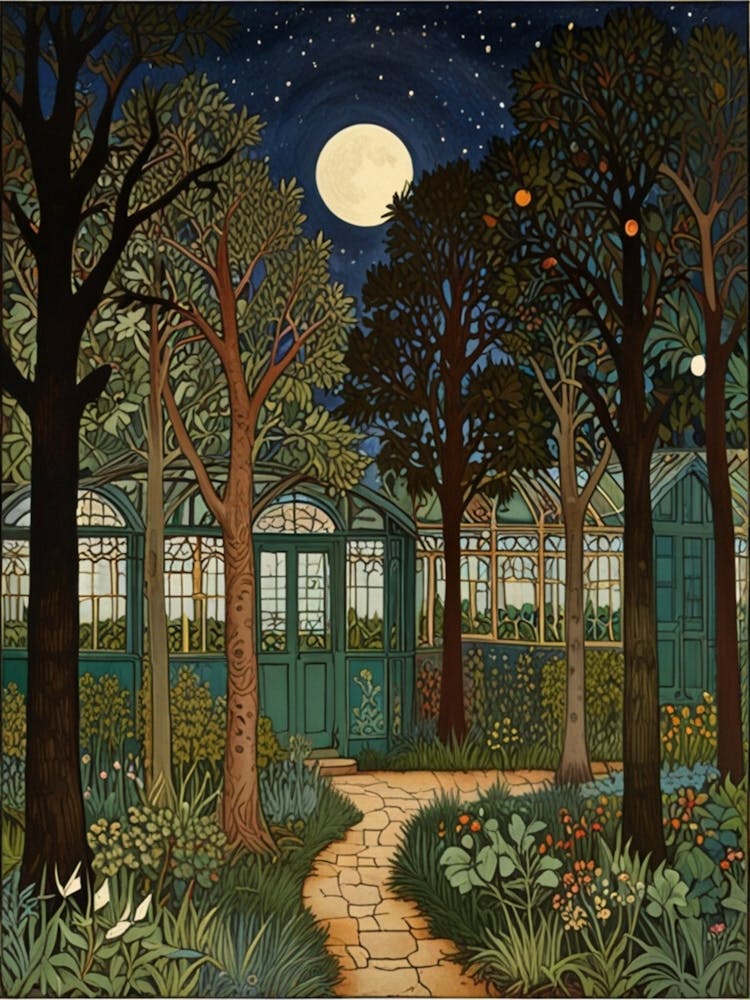 William Morris Garden At Night