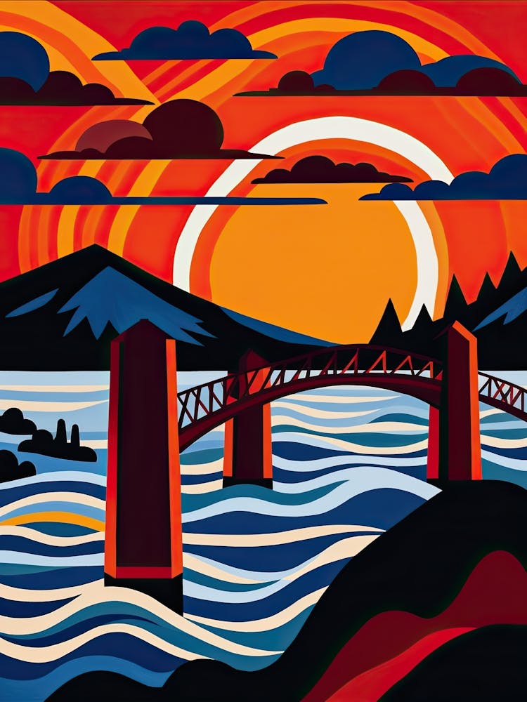 Forth Bridge Scotland Colourful 2
