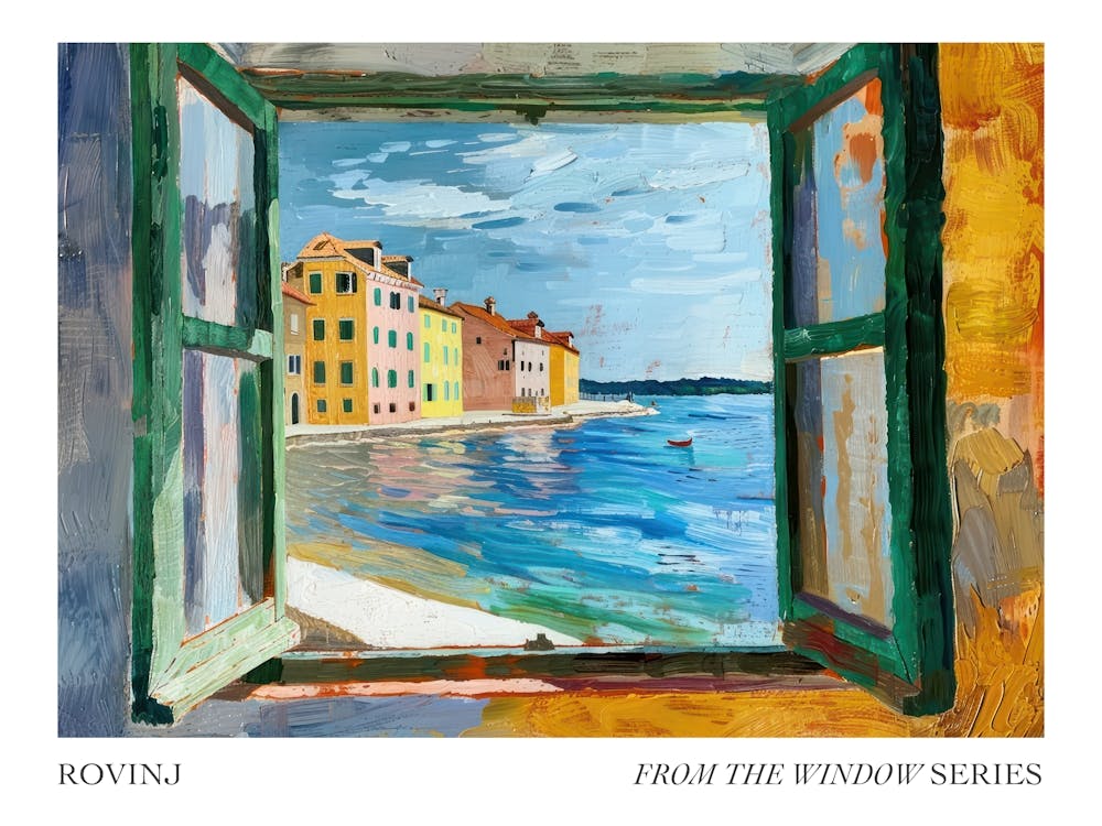 Rovinj From The Window Series Poster Painting 4