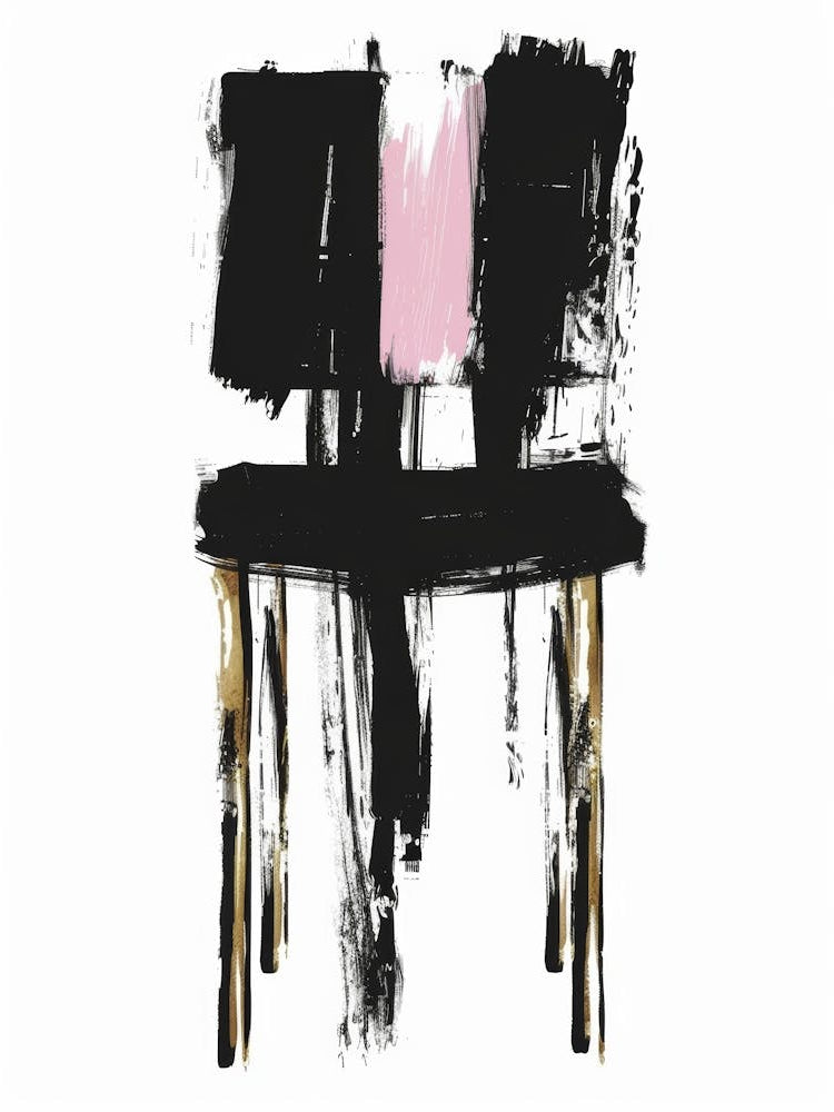 Chair In Black And Pink
